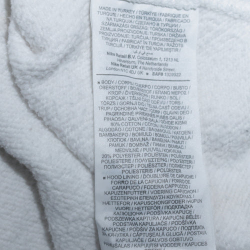Nike Men's White Swoosh Pullover Hoodie Small Regular Fit