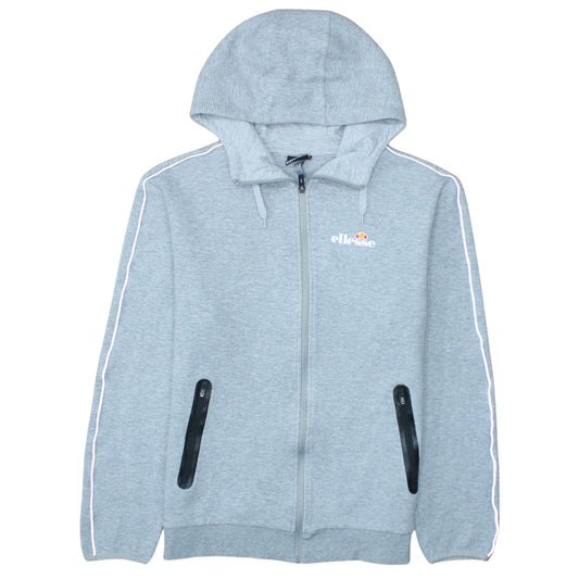 Ellesse Men's Grey Full Zip Hoodie Size M Regular Fit Logo Sportswear