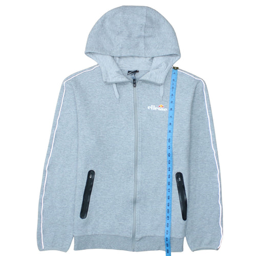 Ellesse Men's Grey Full Zip Hoodie Size M Regular Fit Logo Sportswear