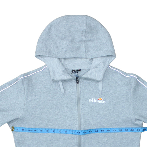 Ellesse Men's Grey Full Zip Hoodie Size M Regular Fit Logo Sportswear