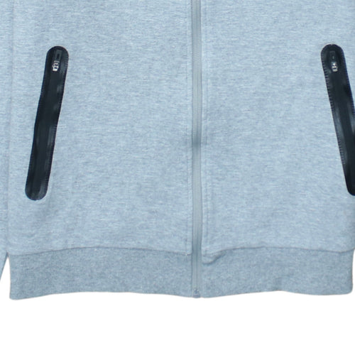 Ellesse Men's Grey Full Zip Hoodie Size M Regular Fit Logo Sportswear