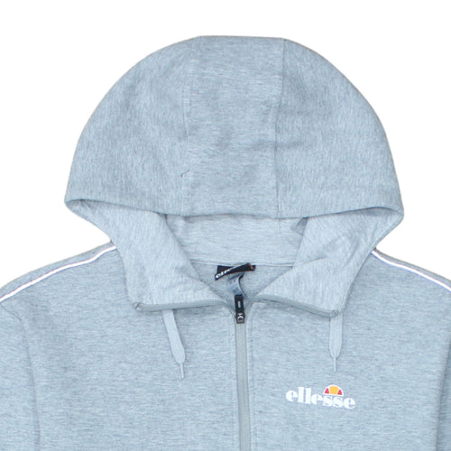Ellesse Men's Grey Full Zip Hoodie Size M Regular Fit Logo Sportswear