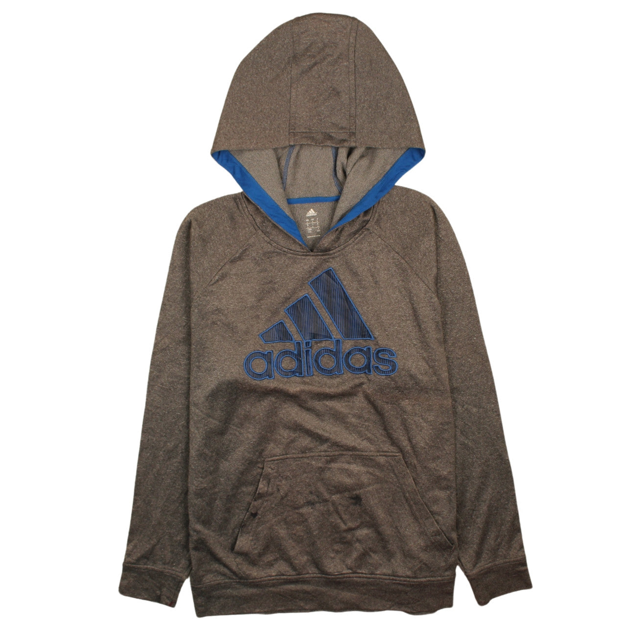 Adidas Men's Brown Pullover Hoodie L Graphic Logo Sportswear