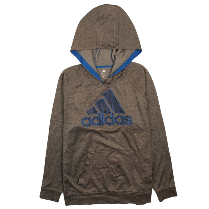 Adidas Men's Brown Pullover Hoodie L Graphic Logo Sportswear
