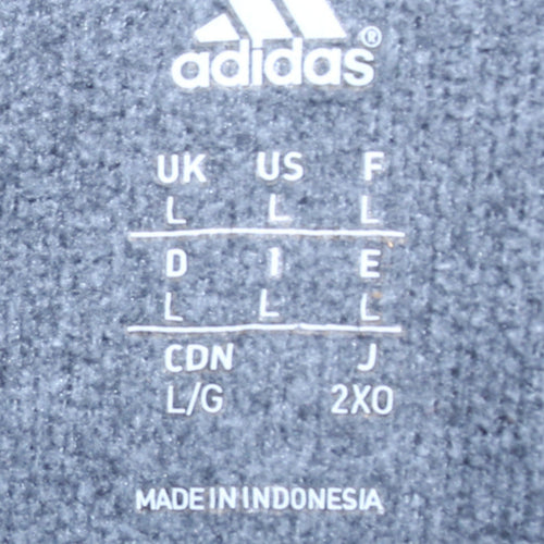 Adidas Men's Brown Pullover Hoodie L Graphic Logo Sportswear