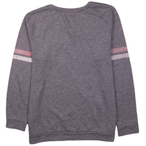 Disney Women Grey Mickey Mouse Pullover Sweatshirt Size 12