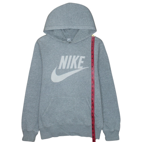 Nike Men's Grey Pullover Hoodie Small Logo Sportswear Sweatshirt