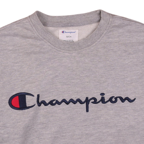 Champion Men's Grey Small Pullover Sweatshirt Embroidered Logo