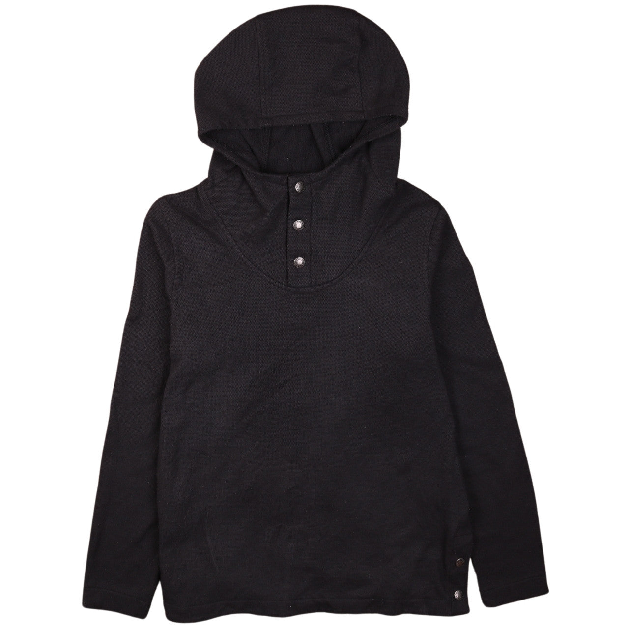 The North Face Womens Black Small Henley Hoodie Fleece Pullover