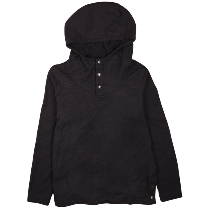 The North Face Womens Black Small Henley Hoodie Fleece Pullover