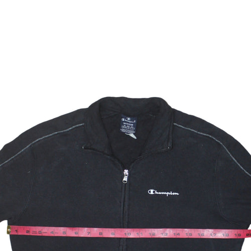 Champion Mens Black Full Zip Sweatshirt Jacket Medium Regular Fit