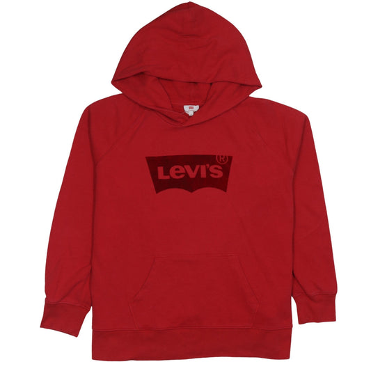 Levi's Men's Red XL Pullover Hoodie with Logo Graphic