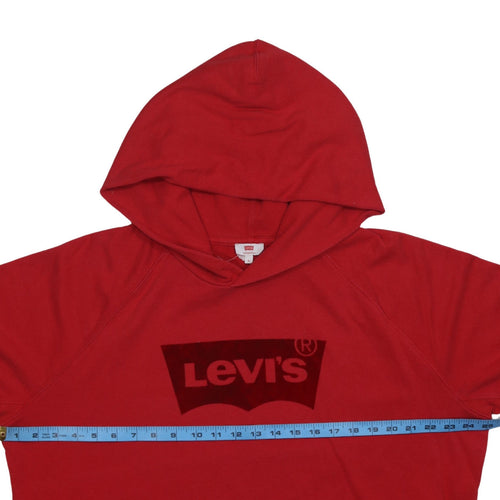 Levi's Men's Red XL Pullover Hoodie with Logo Graphic