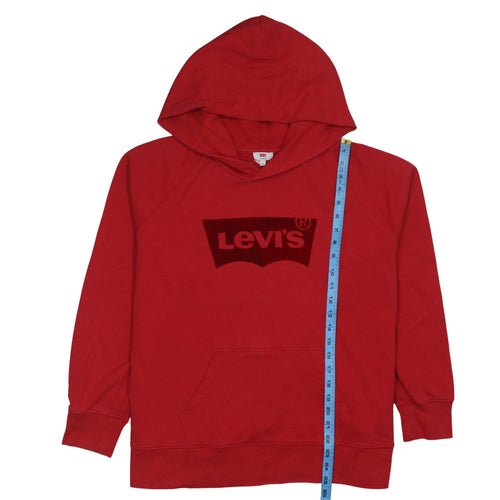 Levi's Men's Red XL Pullover Hoodie with Logo Graphic