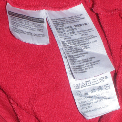 Levi's Men's Red XL Pullover Hoodie with Logo Graphic