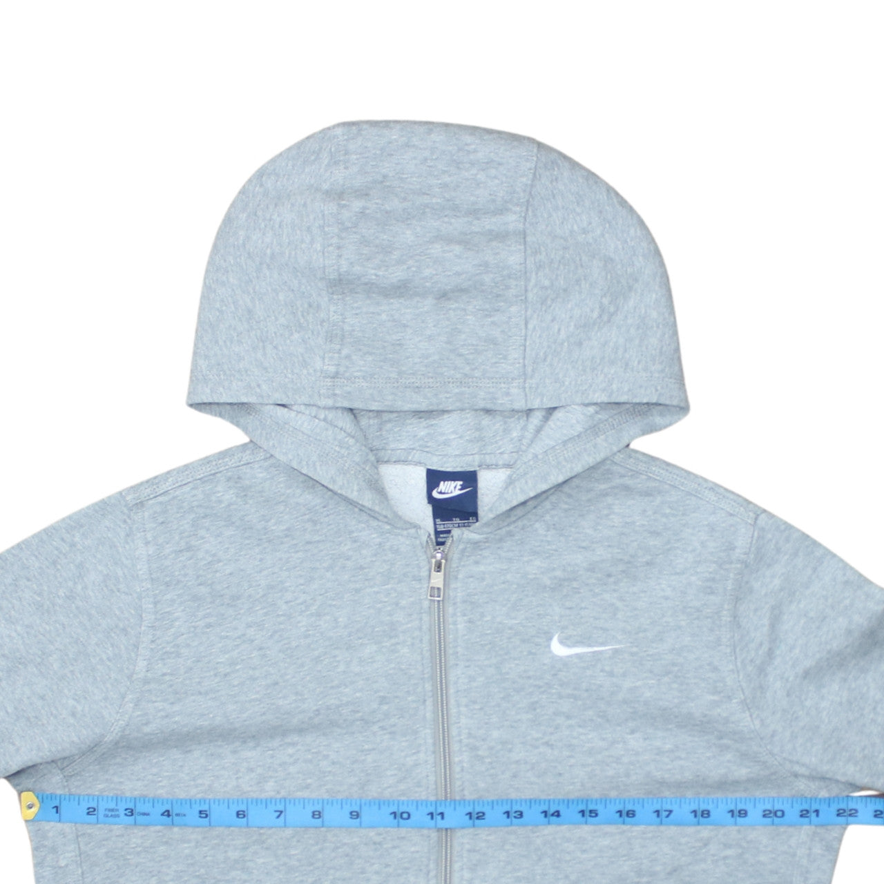 Nike Boys Grey Full Zip Hoodie XL 13-15 Years Hooded Sweatshirt
