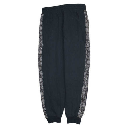 Puma Womens Black Jogger Sweatpants M Elastic Waist Cuffed Trim Fleece