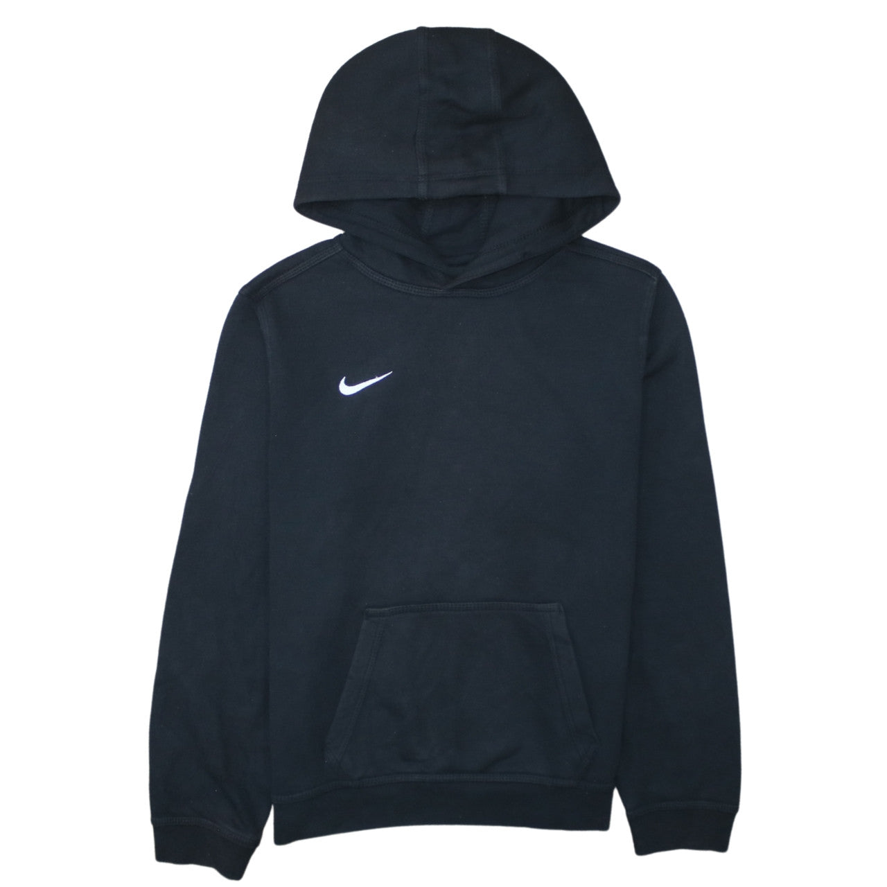 Nike Boys Black Pullover Hoodie L 12-13 Years Cotton Blend
