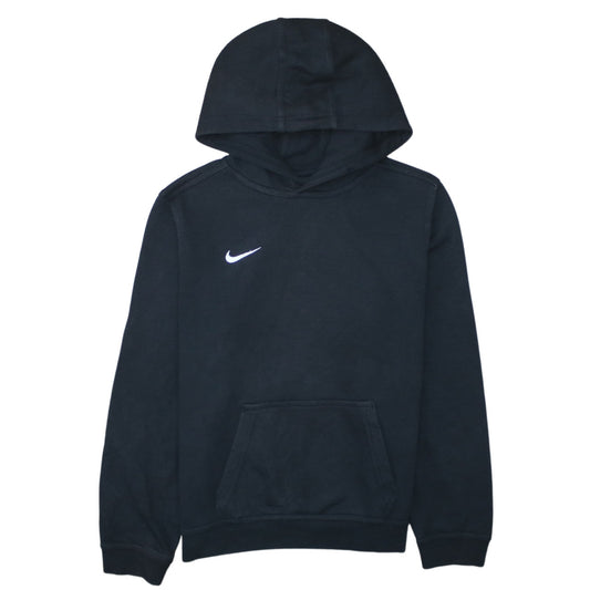 Nike Boys Black Pullover Hoodie L 12-13 Years Cotton Blend