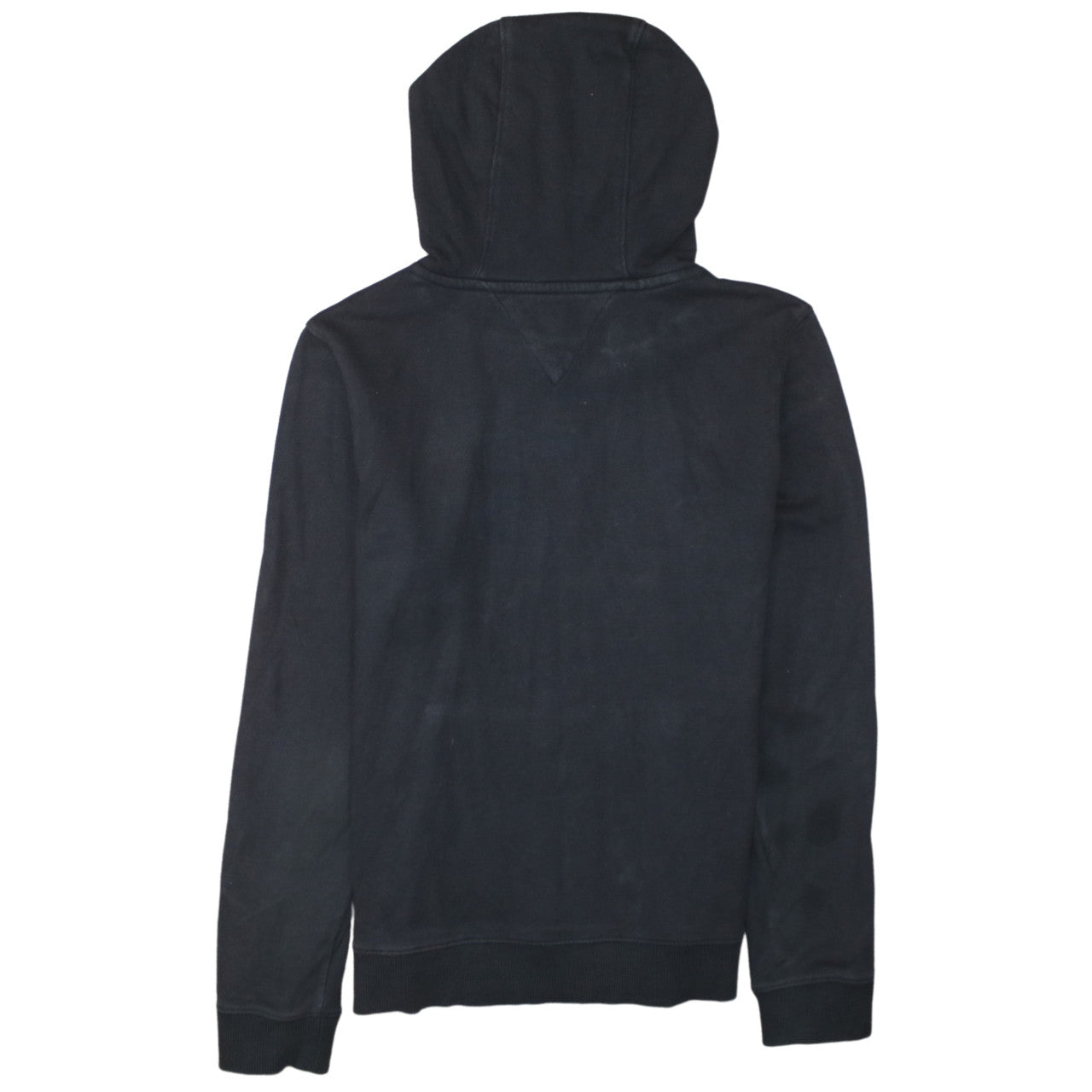 Tommy Hilfiger Boys Black Pullover Hoodie Size 14 Cotton Logo Print
