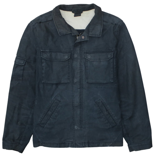 GAP Mens Blue Cotton Lined Military Jacket Size L