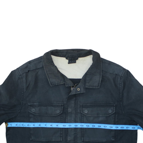GAP Mens Blue Cotton Lined Military Jacket Size L