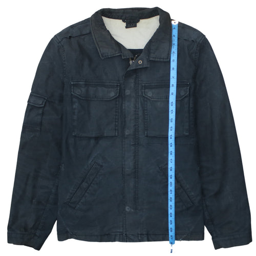 GAP Mens Blue Cotton Lined Military Jacket Size L