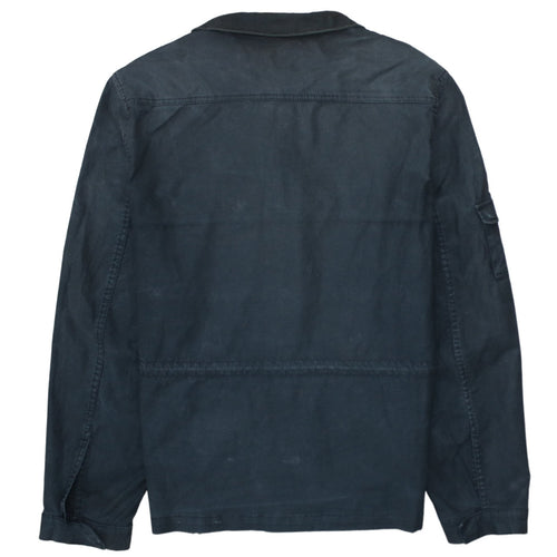 GAP Mens Blue Cotton Lined Military Jacket Size L