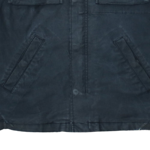 GAP Mens Blue Cotton Lined Military Jacket Size L