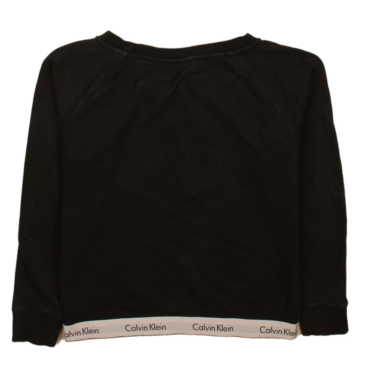 Calvin Klein Women Black Crew Neck Pullover Sweatshirt M
