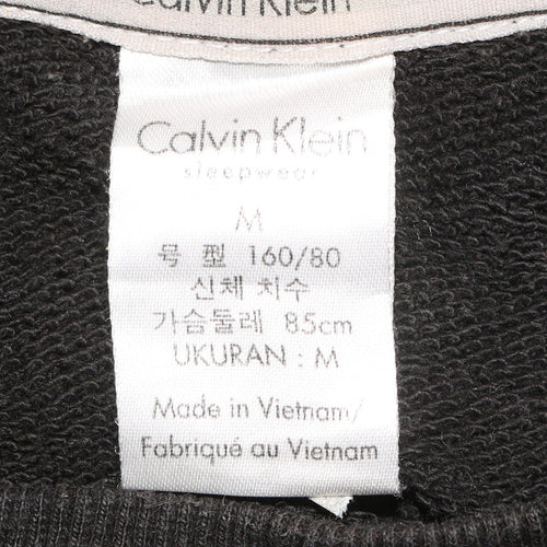 Calvin Klein Women Black Crew Neck Pullover Sweatshirt M