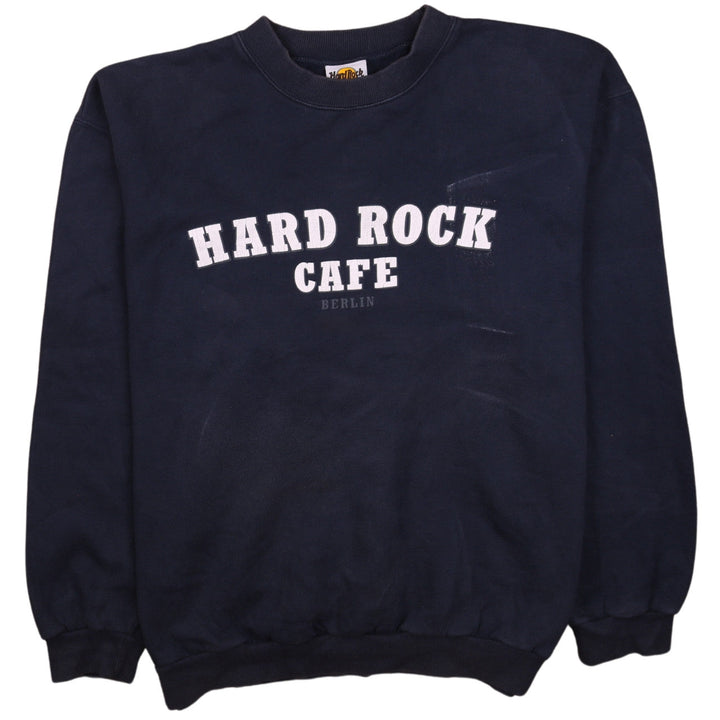 Hard Rock Cafe Berlin Blue Mens Large Pullover Crew Neck Sweatshirt