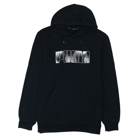 Puma Men's Black XL Pullover Hoodie with Logo Print