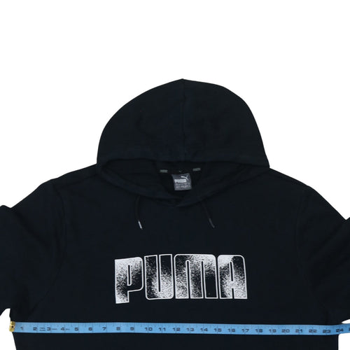 Puma Men's Black XL Pullover Hoodie with Logo Print