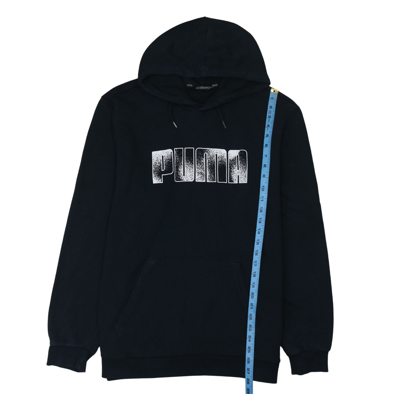 Puma Men's Black XL Pullover Hoodie with Logo Print