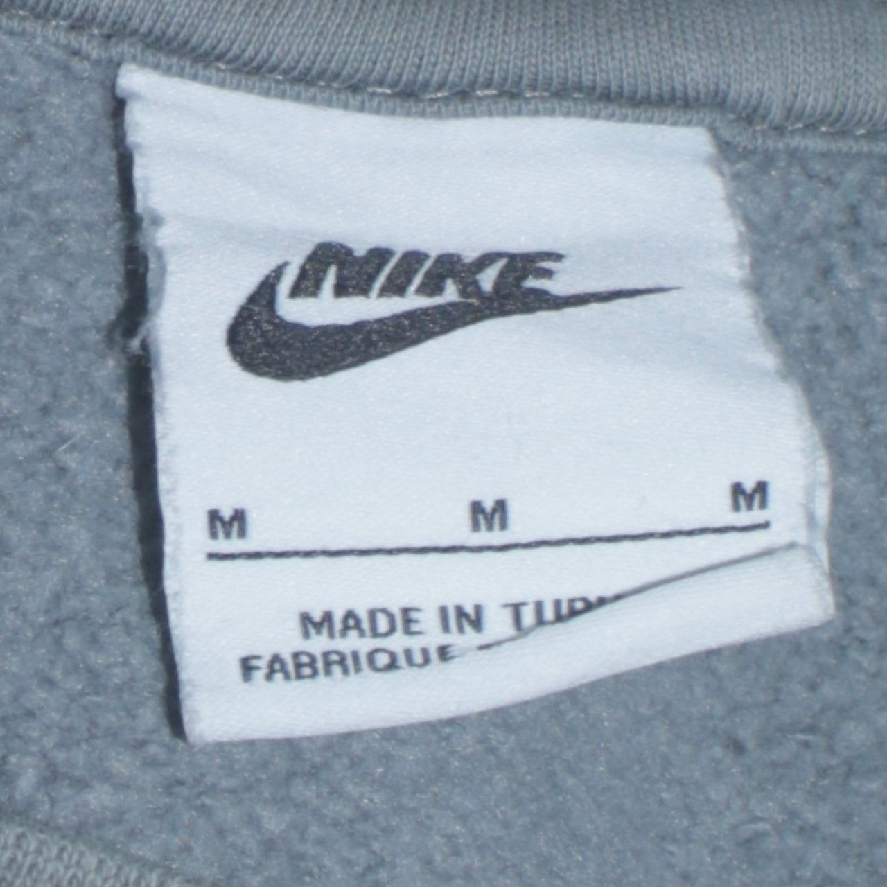 Nike Men Grey Pullover Logo Sweatshirt M Regular Fit