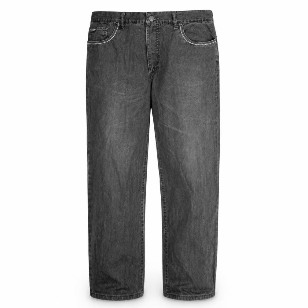 Lee Cooper Men's Grey Straight Leg Denim Jeans 38x33 Cotton