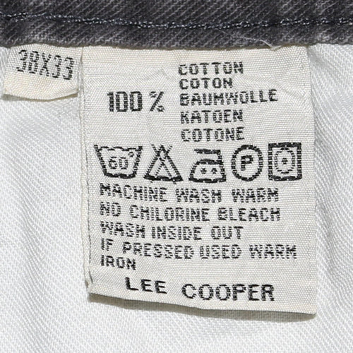 Lee Cooper Men's Grey Straight Leg Denim Jeans 38x33 Cotton