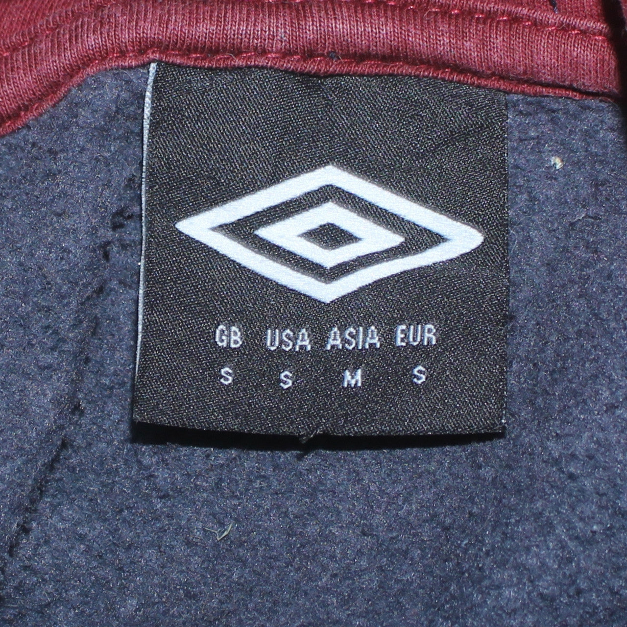 Umbro Men's Blue Full Zip Hoodie Size S Sports Fleece