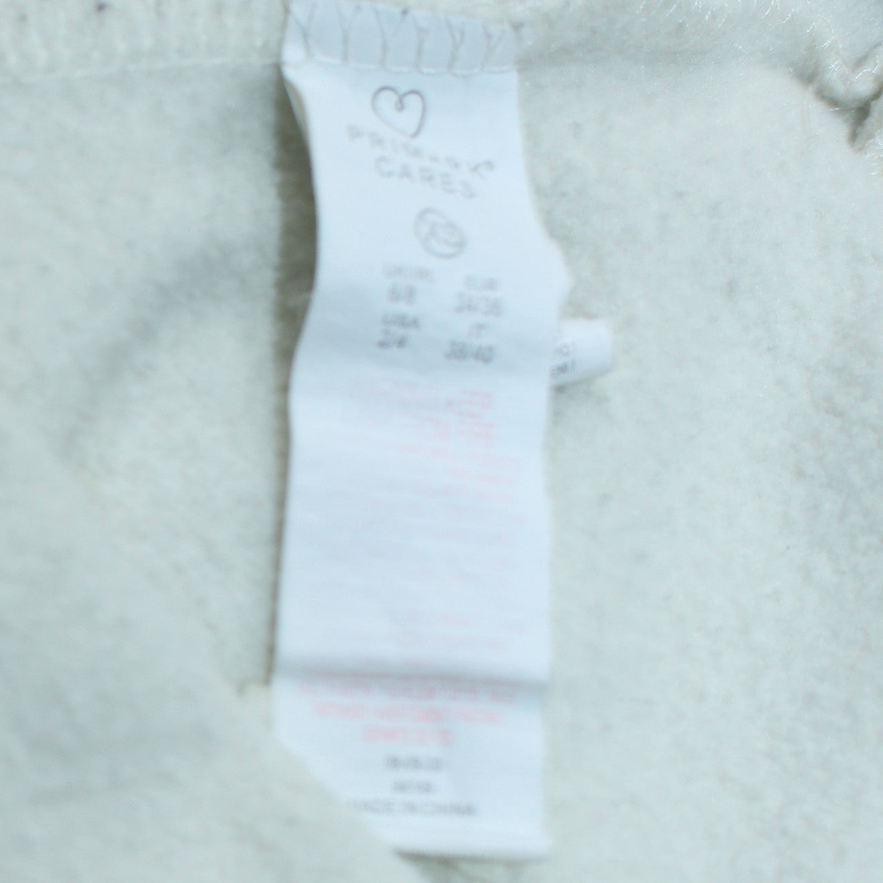 Disney Women White Hoodie With Beige Mickey Design Size L Pullover