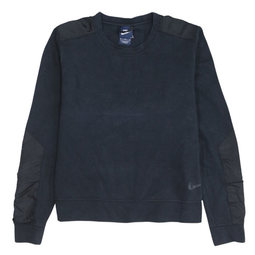 Nike Mens Black M Crew Neck Pullover Sweatshirt Cotton Blend