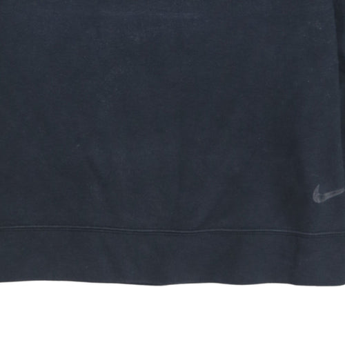 Nike Mens Black M Crew Neck Pullover Sweatshirt Cotton Blend