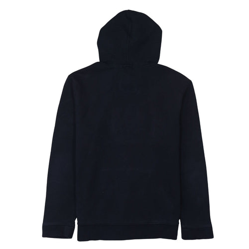GAP Men's Black Pullover Hoodie Medium Fleece Lined Logo Sweatshirt