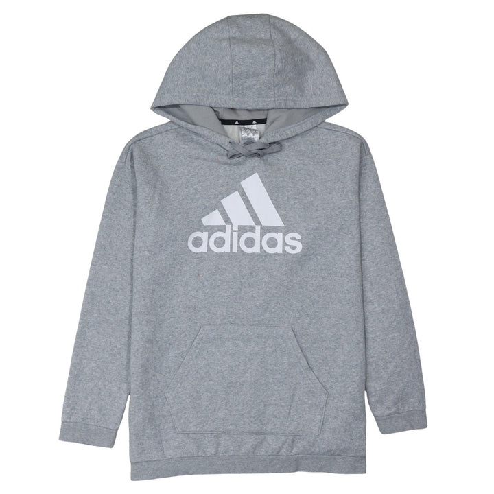 Adidas Women's Grey Hooded Pullover Sweatshirt Size S 8-10
