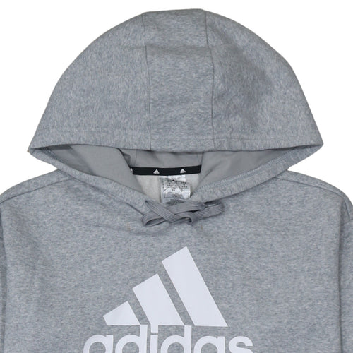 Adidas Women's Grey Hooded Pullover Sweatshirt Size S 8-10