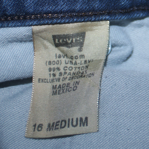 Levi's Womens Blue 515 Bootcut Jeans Size 16 Regular Fit Denim