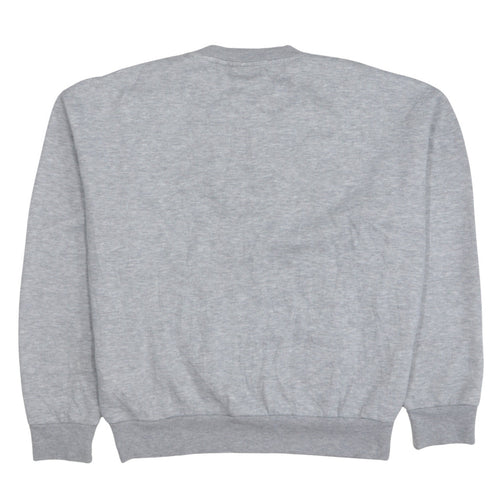 Disney Women's Grey Mickey & Minnie Embroidered Sweatshirt Size 10-12