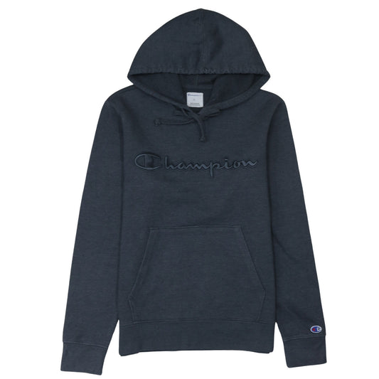 Champion Men’s Grey Pullover Hoodie S Embroidered Logo Fleece
