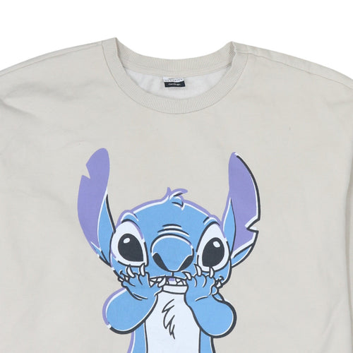 Disney Classics at George Women Beige Stitch Sweatshirt XL Pullover
