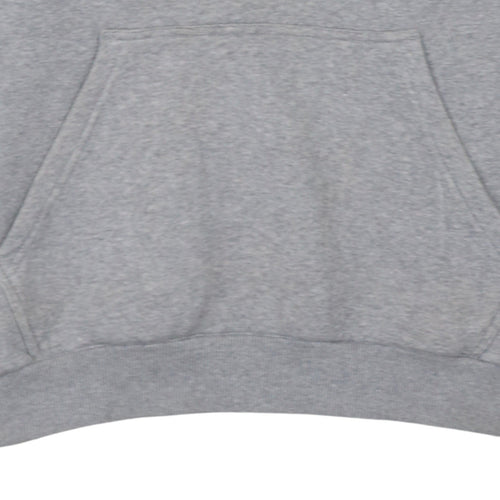 Adidas Mens Grey Pullover Hoodie L Graphic Logo Sportswear
